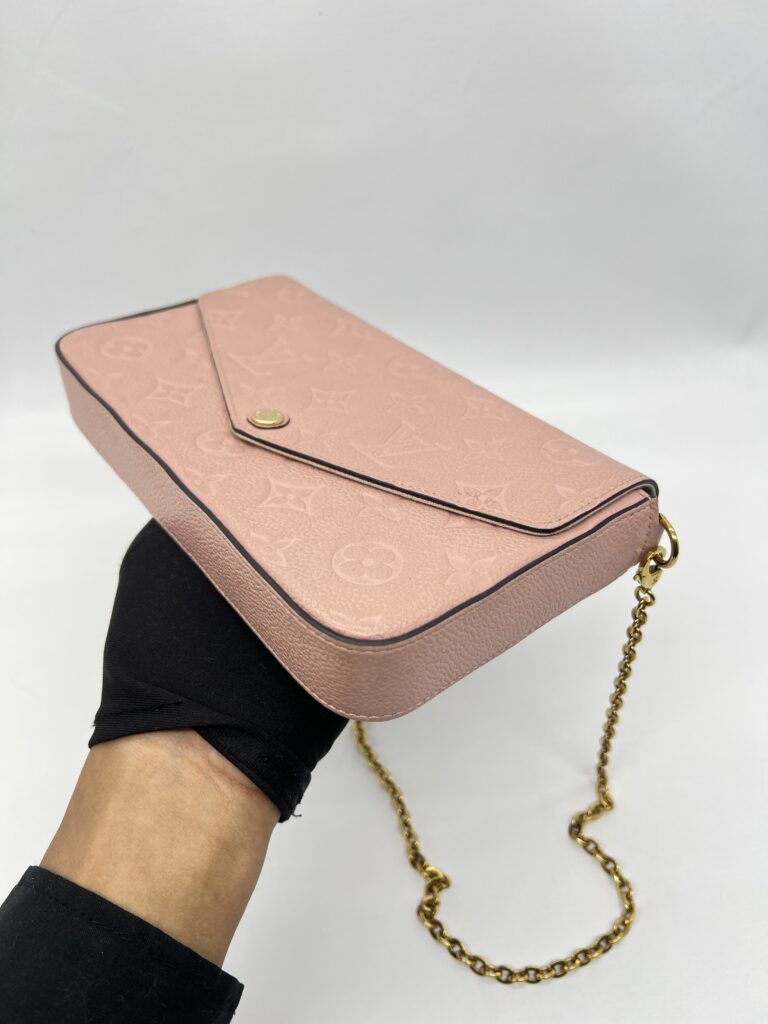 Louis Vuitton Felicie GM Monogram Empreinte Rose Poudre GHW