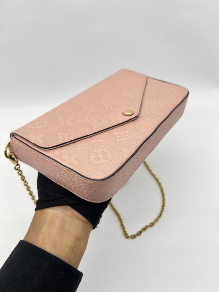 Louis Vuitton Felicie GM Monogram Empreinte Rose Poudre GHW