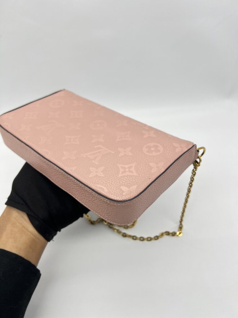 Louis Vuitton Felicie GM Monogram Empreinte Rose Poudre GHW