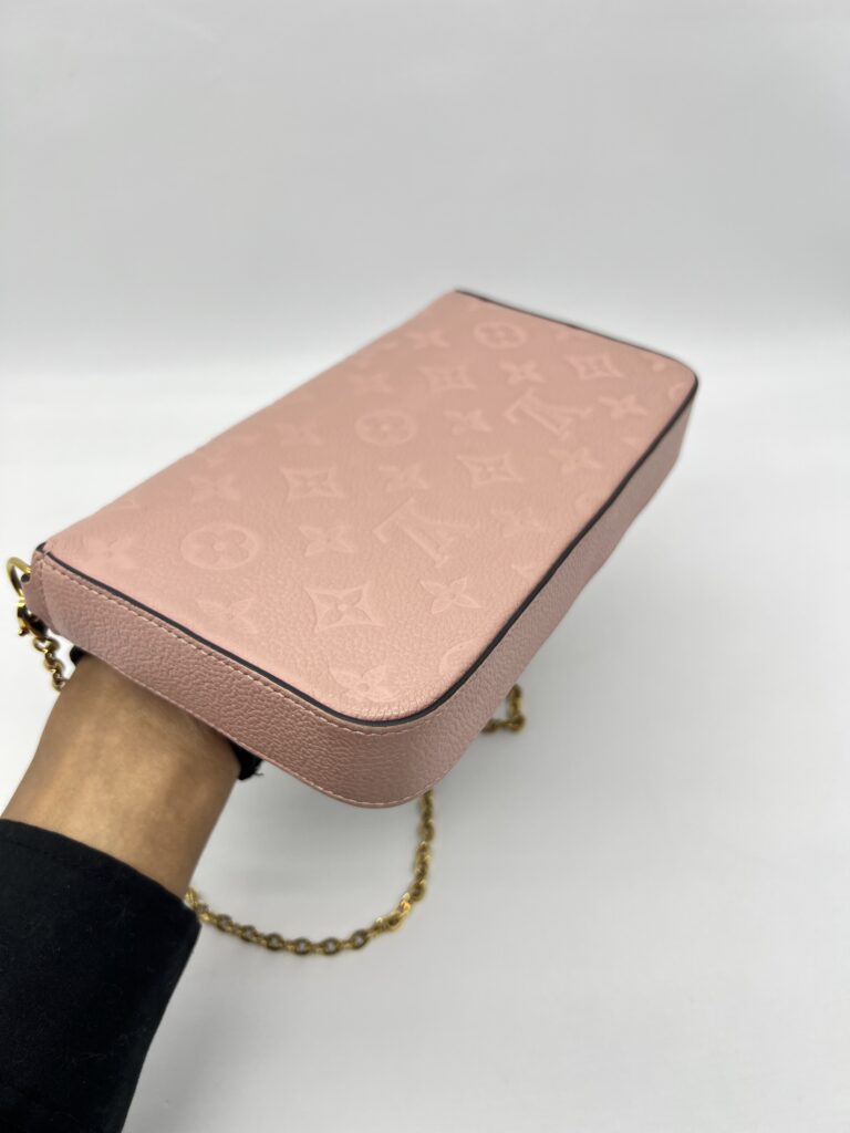 Louis Vuitton Felicie GM Monogram Empreinte Rose Poudre GHW