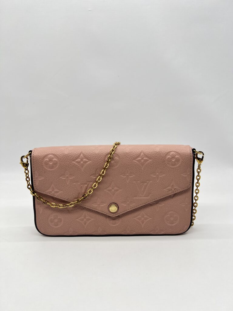 Louis Vuitton Felicie GM Monogram Empreinte Rose Poudre GHW