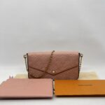 Louis Vuitton Felicie GM Monogram Empreinte Rose Poudre GHW