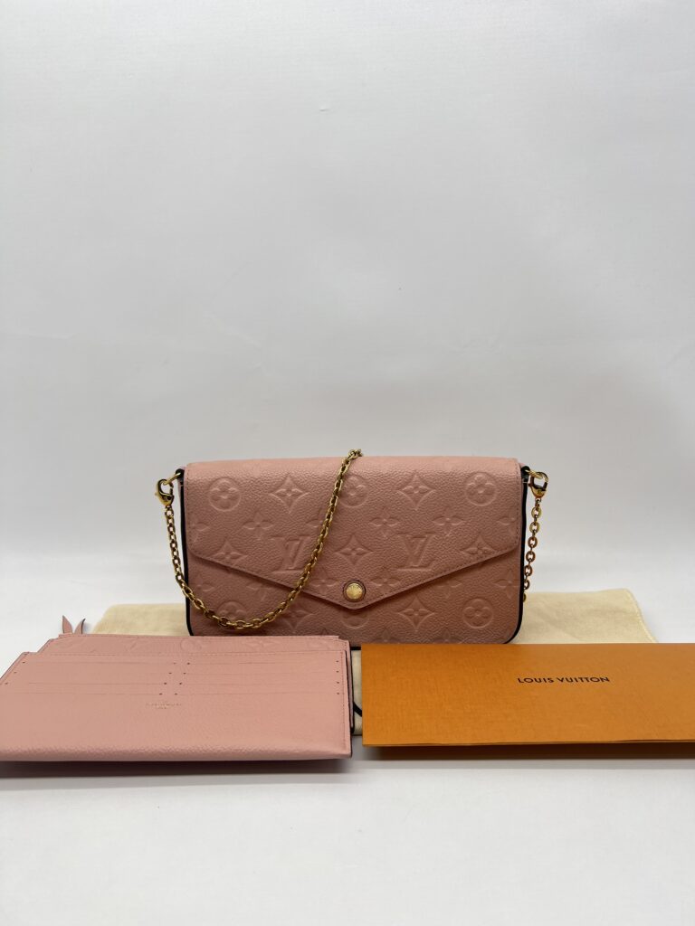 Louis Vuitton Felicie GM Monogram Empreinte Rose Poudre GHW