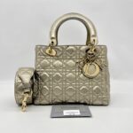 Dior Lady Dior Medium Metalic Gold GHW