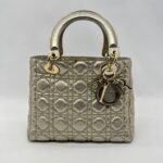 Dior Lady Dior Medium Metalic Gold GHW