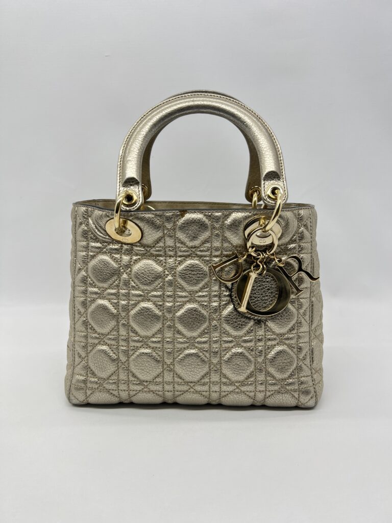 Dior Lady Dior Medium Metalic Gold GHW