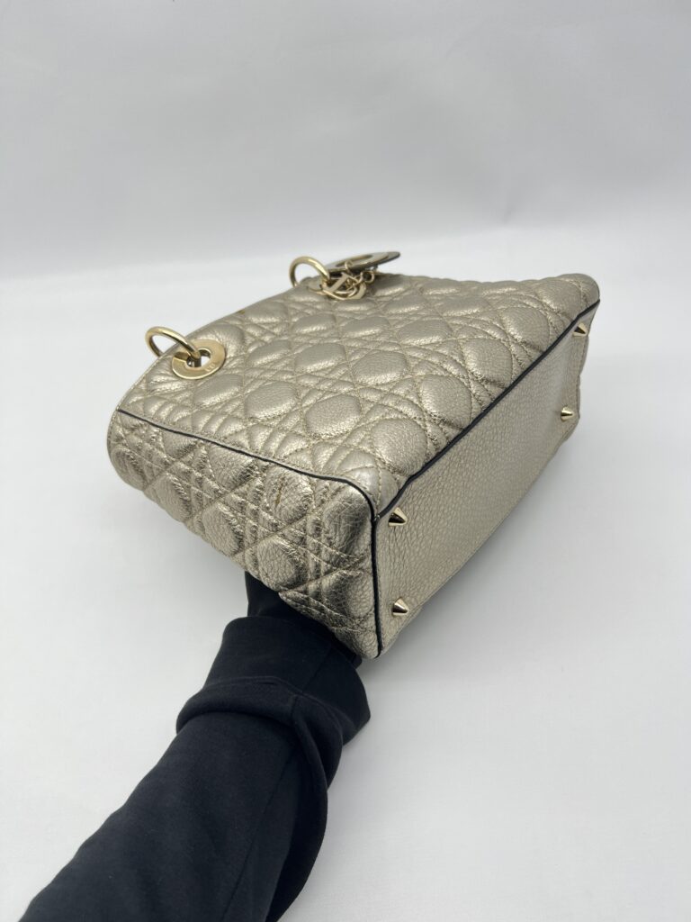 Dior Lady Dior Medium Metalic Gold GHW