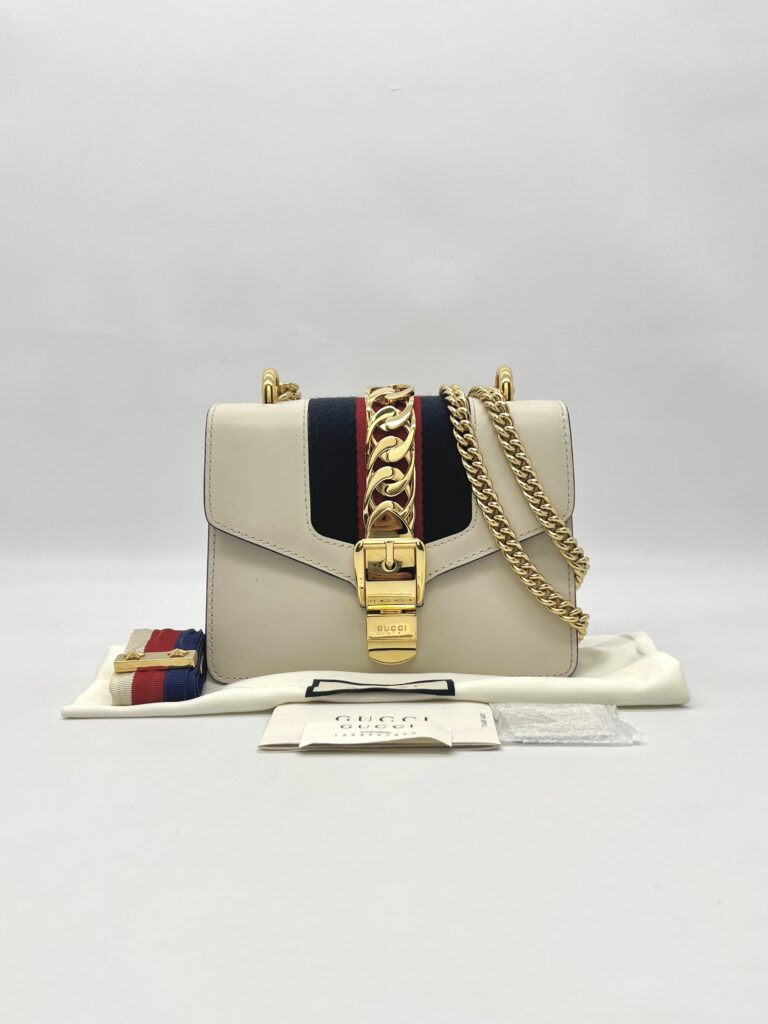 Gucci Mini Sylvie White GHW