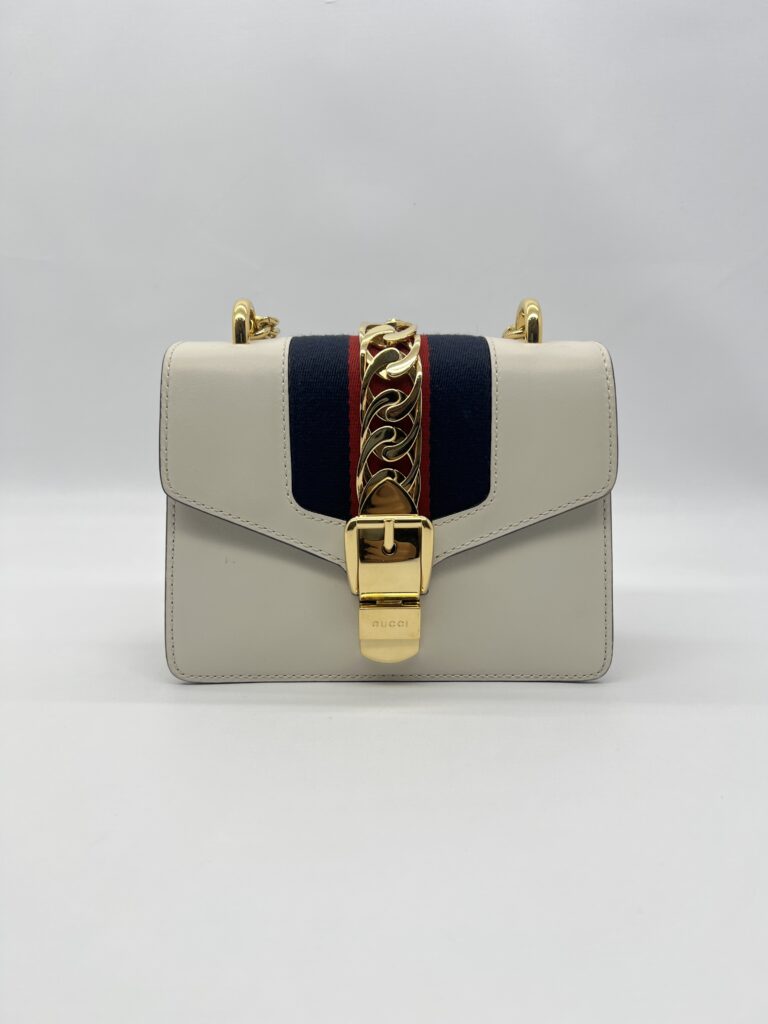 Gucci Mini Sylvie White GHW