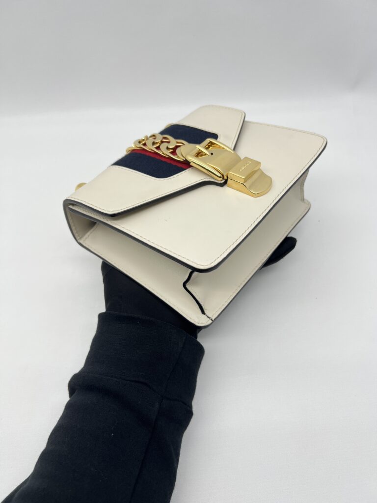 Gucci Mini Sylvie White GHW
