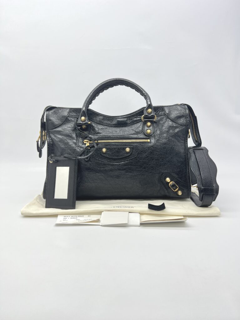 Balenciaga Reguler Giant City Agneau Black GHW