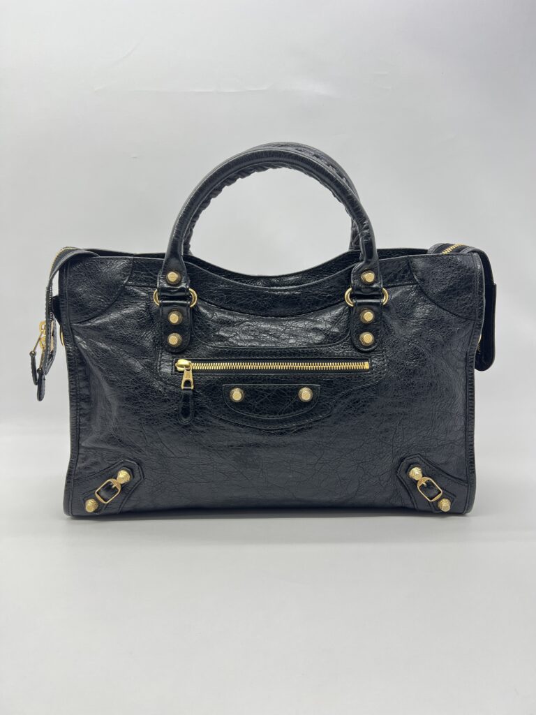 Balenciaga Reguler Giant City Agneau Black GHW
