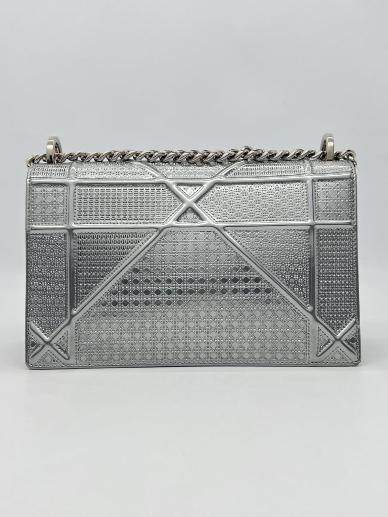Dior Diorama Medium Metallic Silver SHW