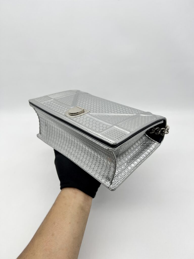 Dior Diorama Medium Metallic Silver SHW