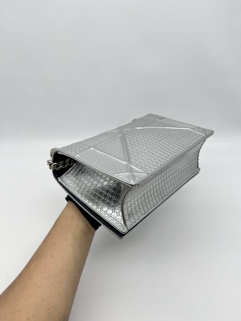 Dior Diorama Medium Metallic Silver SHW
