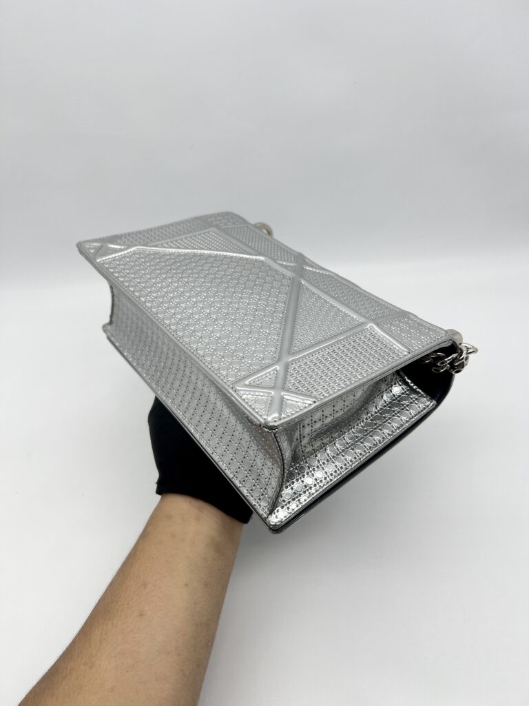 Dior Diorama Medium Metallic Silver SHW