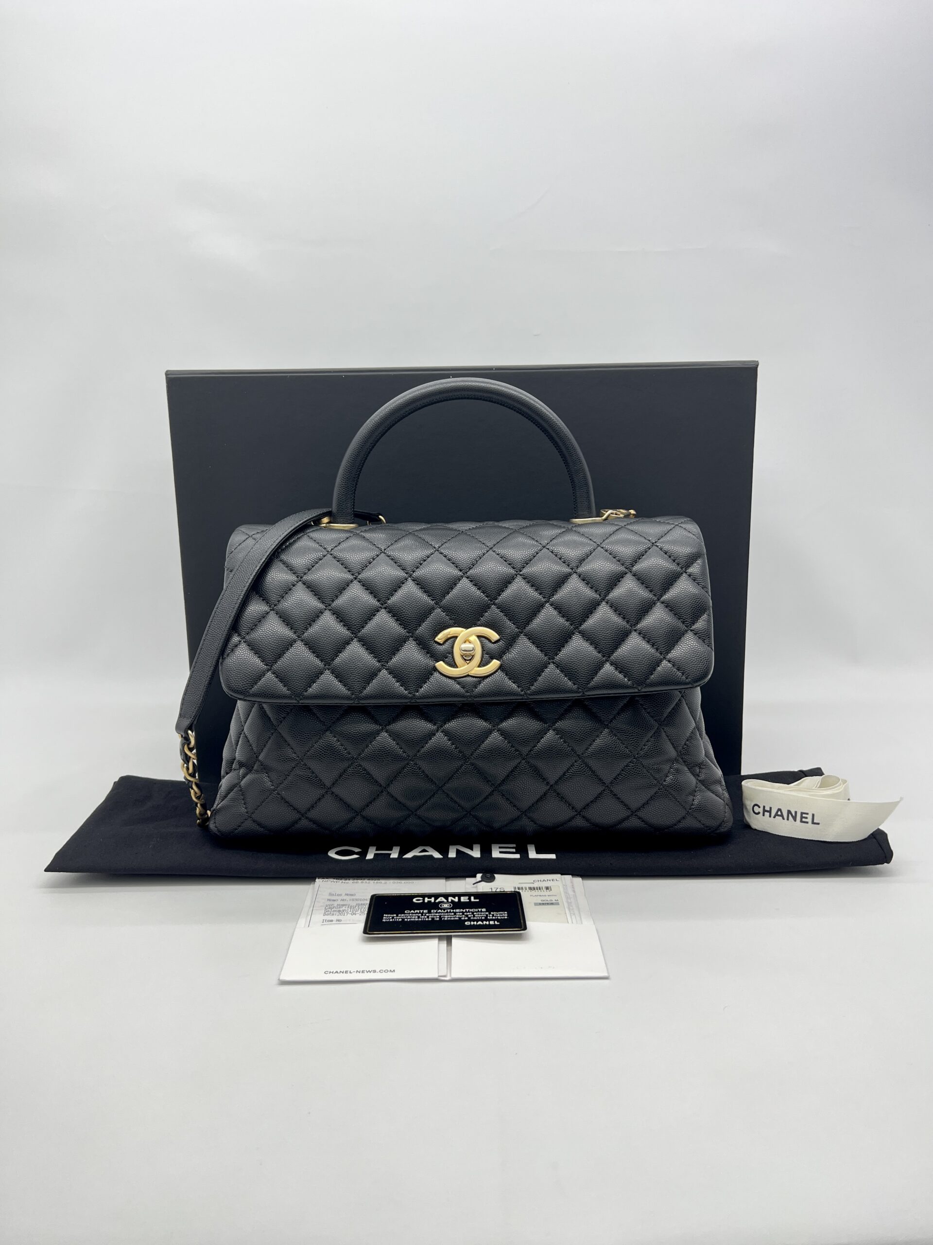 Chanel Coco Handle Large Caviar Black GHW