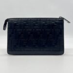 Fendi Clutch Leather FF Black