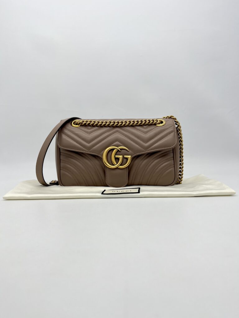 Gucci Marmont Flap Small Nude GHW