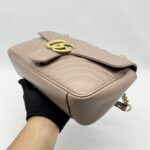 Gucci Marmont Flap Small Nude GHW