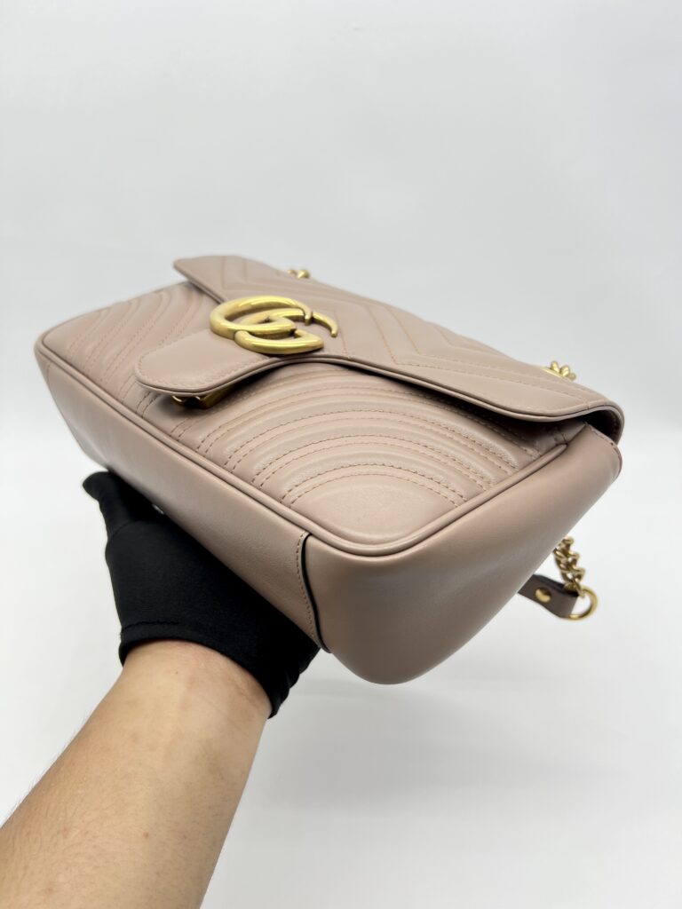 Gucci Marmont Flap Small Nude GHW