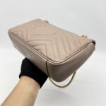 Gucci Marmont Flap Small Nude GHW