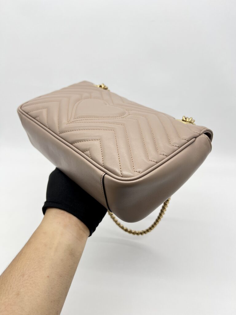 Gucci Marmont Flap Small Nude GHW
