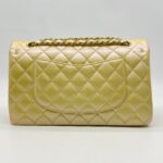 Chanel Medium Classic D Flap Caviar Iridescent Yellow GHW