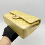 Chanel Medium Classic D Flap Caviar Iridescent Yellow GHW