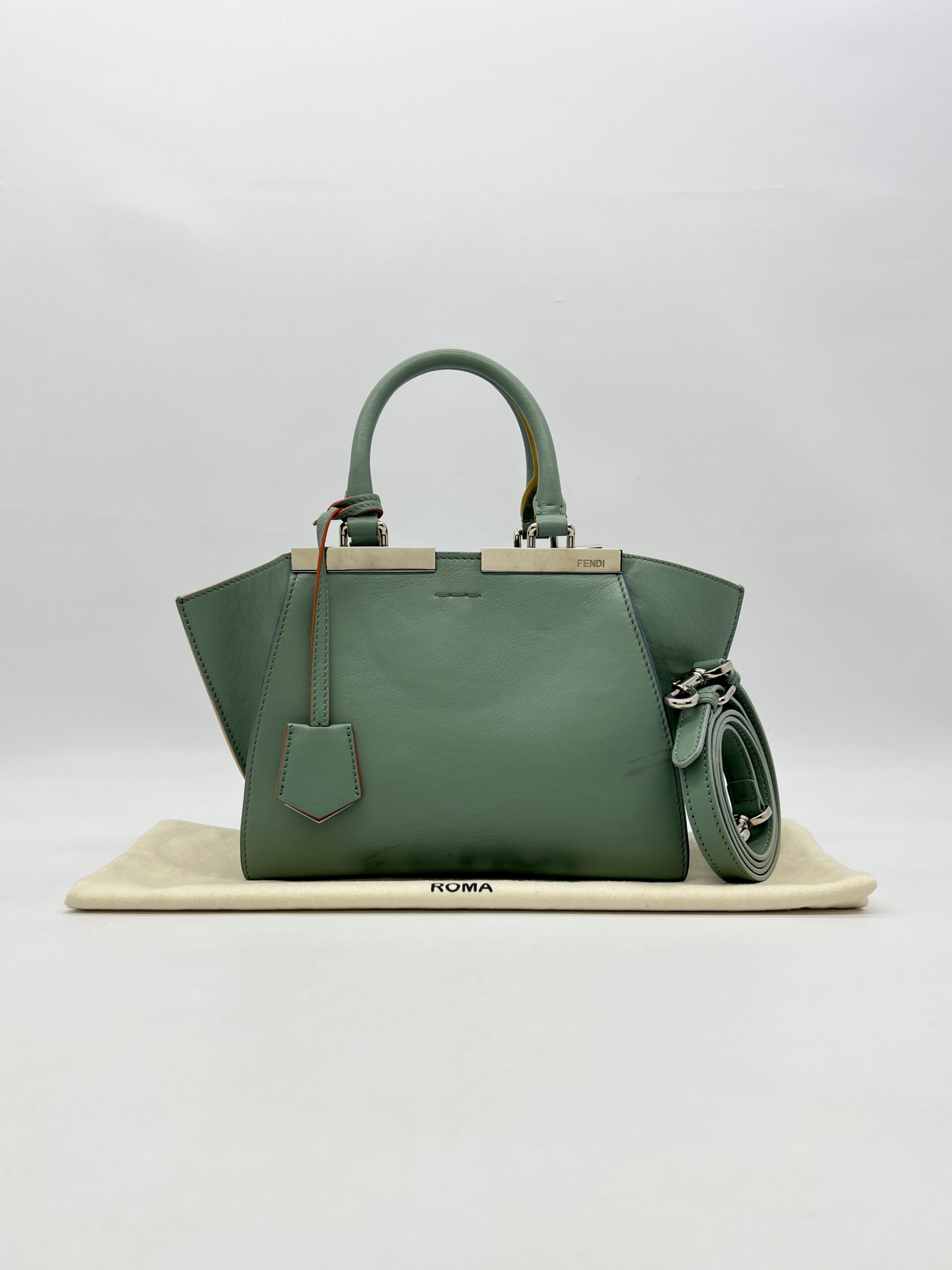 Fendi Petite 3 Jours Bag Green SHW