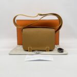 Hermes Geta Chevre Caramel GHW