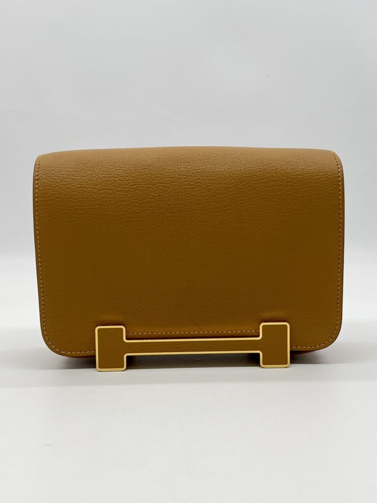 Hermes Geta Chevre Caramel GHW