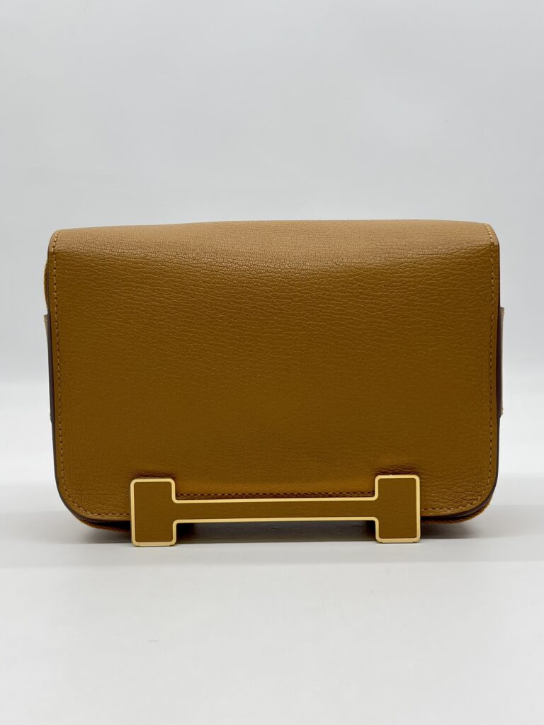 Hermes Geta Chevre Caramel GHW