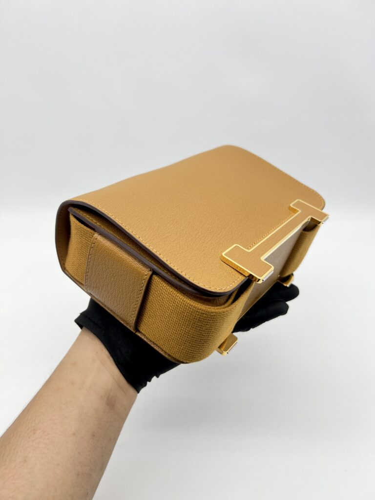 Hermes Geta Chevre Caramel GHW