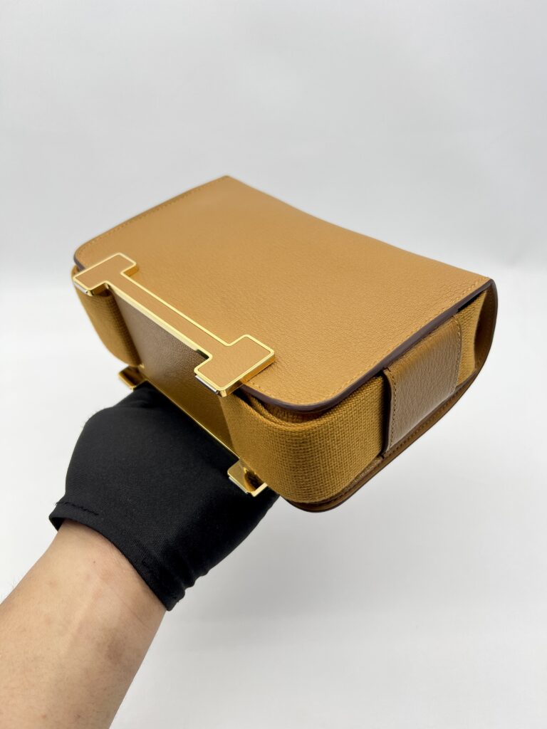 Hermes Geta Chevre Caramel GHW
