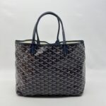 Goyard St Louis PM Goyardine Bleu Marine SHW