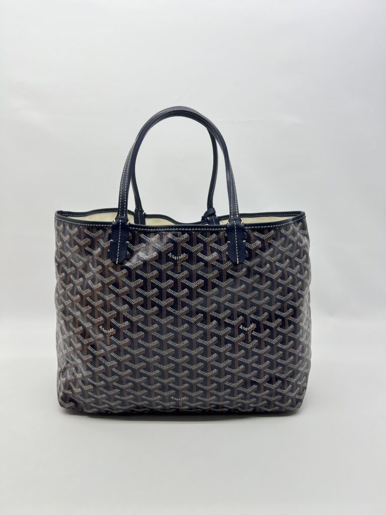 Goyard St Louis PM Goyardine Bleu Marine SHW