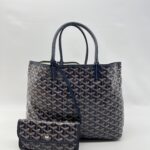 Goyard St Louis PM Goyardine Bleu Marine SHW