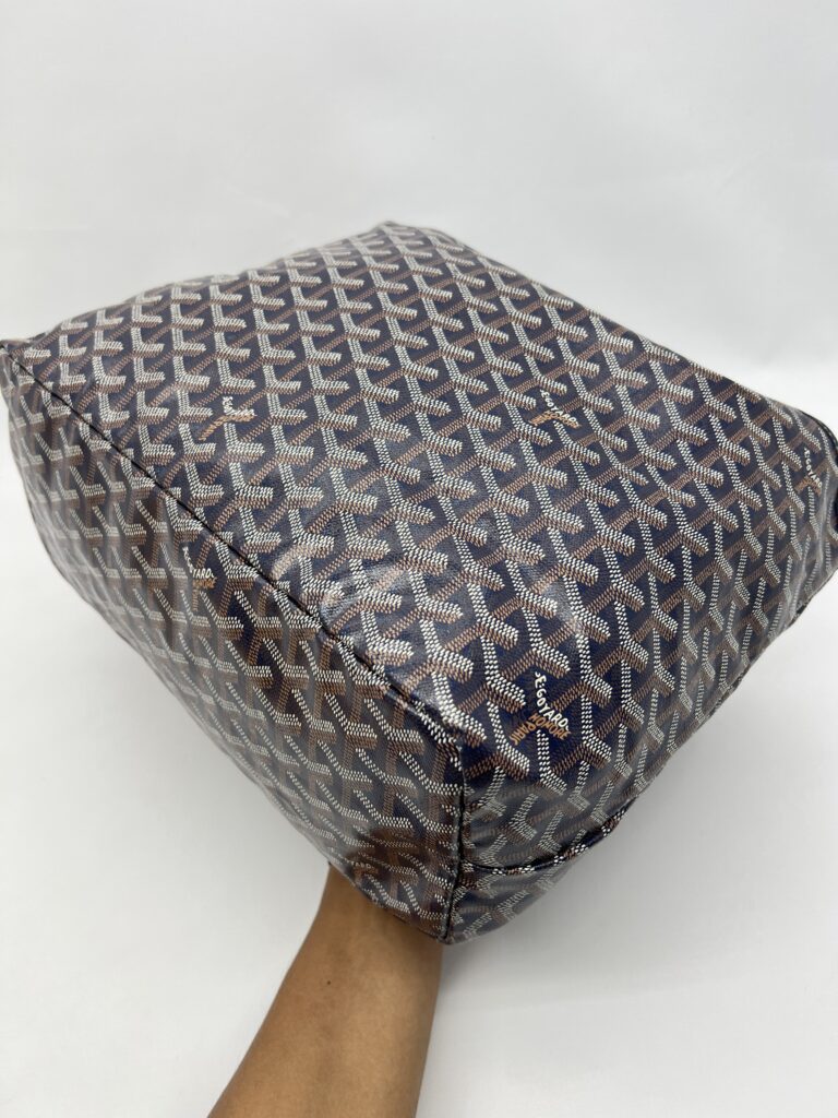 Goyard St Louis PM Goyardine Bleu Marine SHW