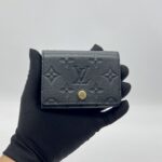 Louis Vuitton Envelope Business Card Monogram Empreinte Noir GHW