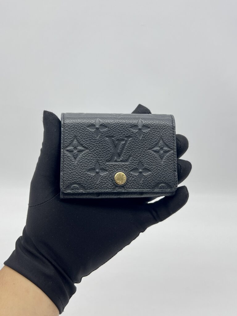 Louis Vuitton Envelope Business Card Monogram Empreinte Noir GHW