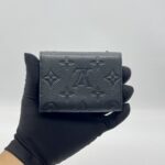 Louis Vuitton Envelope Business Card Monogram Empreinte Noir GHW