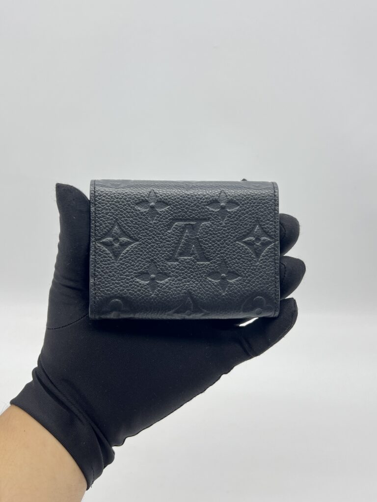 Louis Vuitton Envelope Business Card Monogram Empreinte Noir GHW