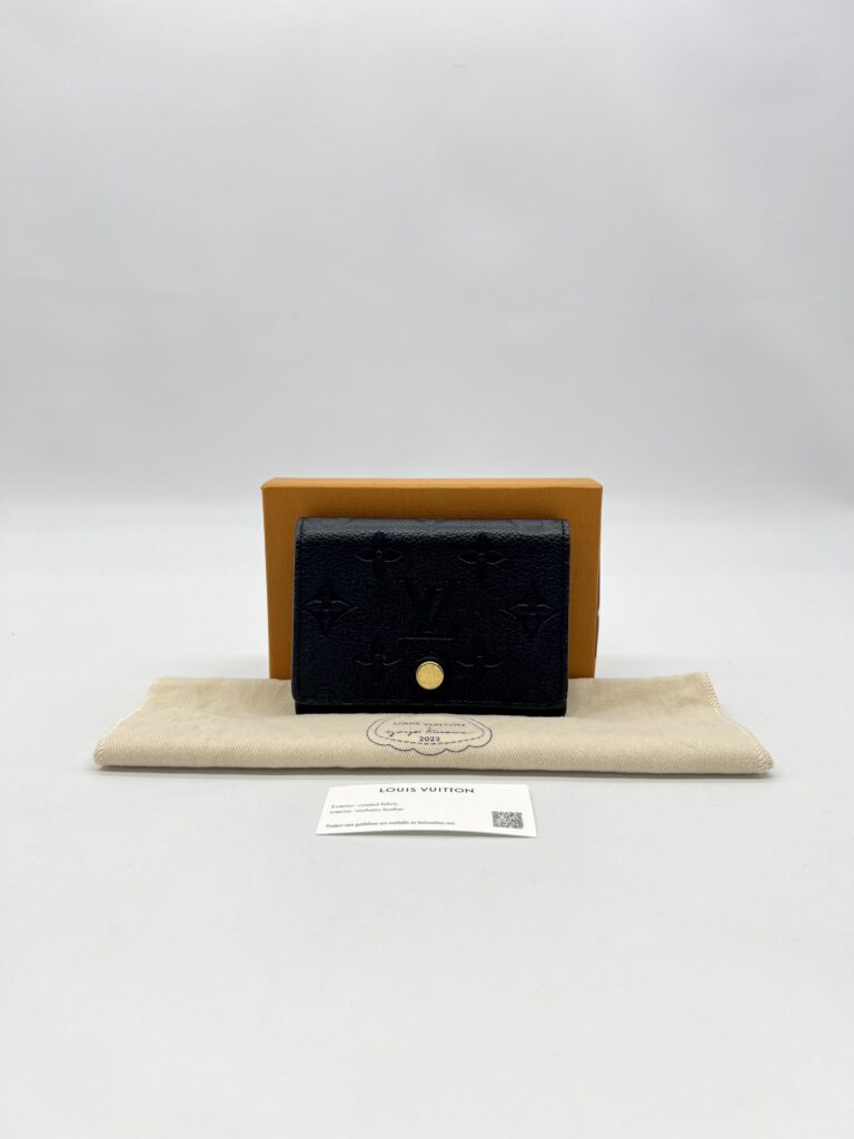 Louis Vuitton Envelope Business Card Monogram Empreinte Noir GHW