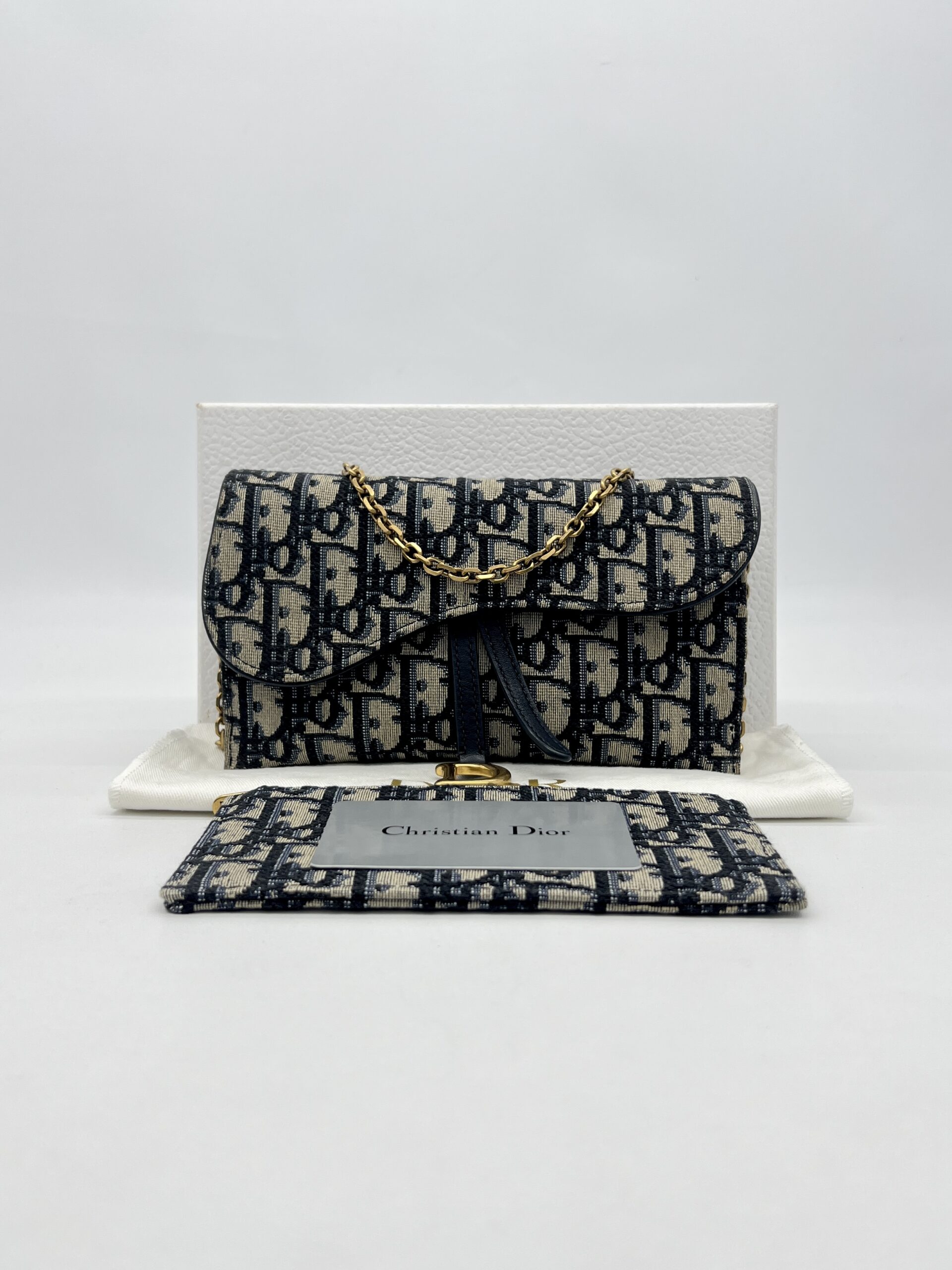 Dior WOC Canvas Oblique Blue GHW