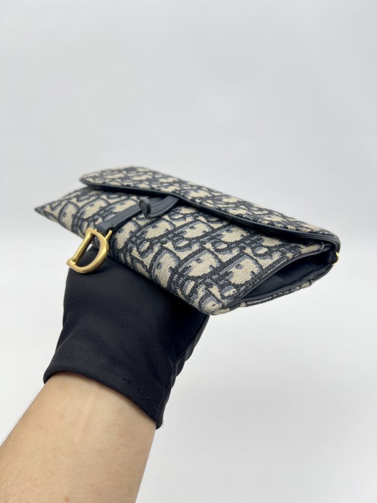 Dior WOC Canvas Oblique Blue GHW