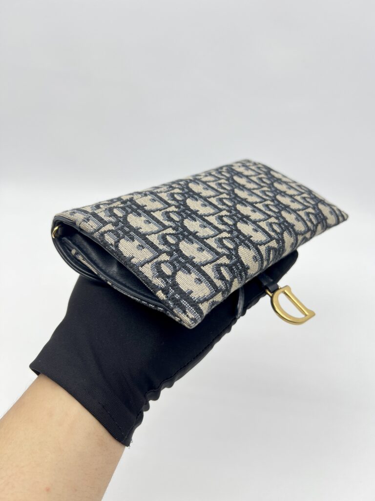Dior WOC Canvas Oblique Blue GHW