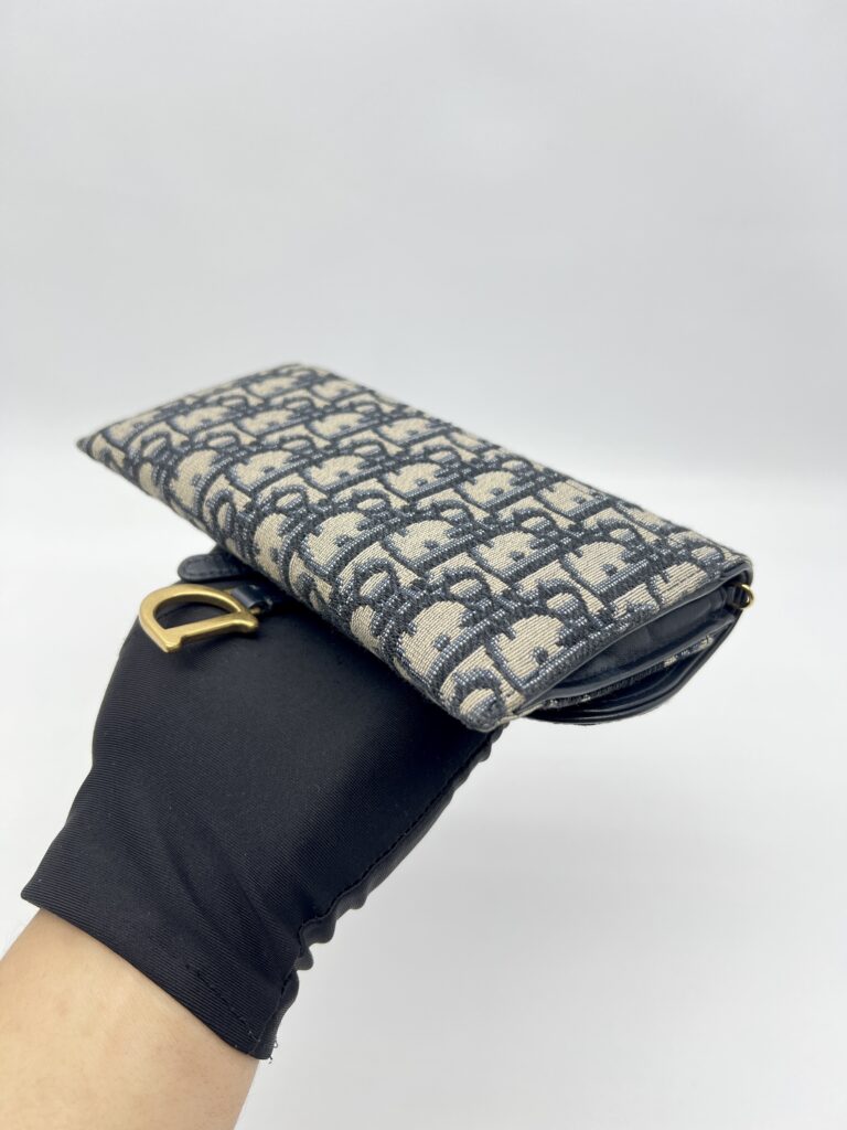 Dior WOC Canvas Oblique Blue GHW