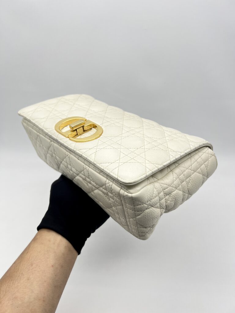 Dior Caro Large White GHW