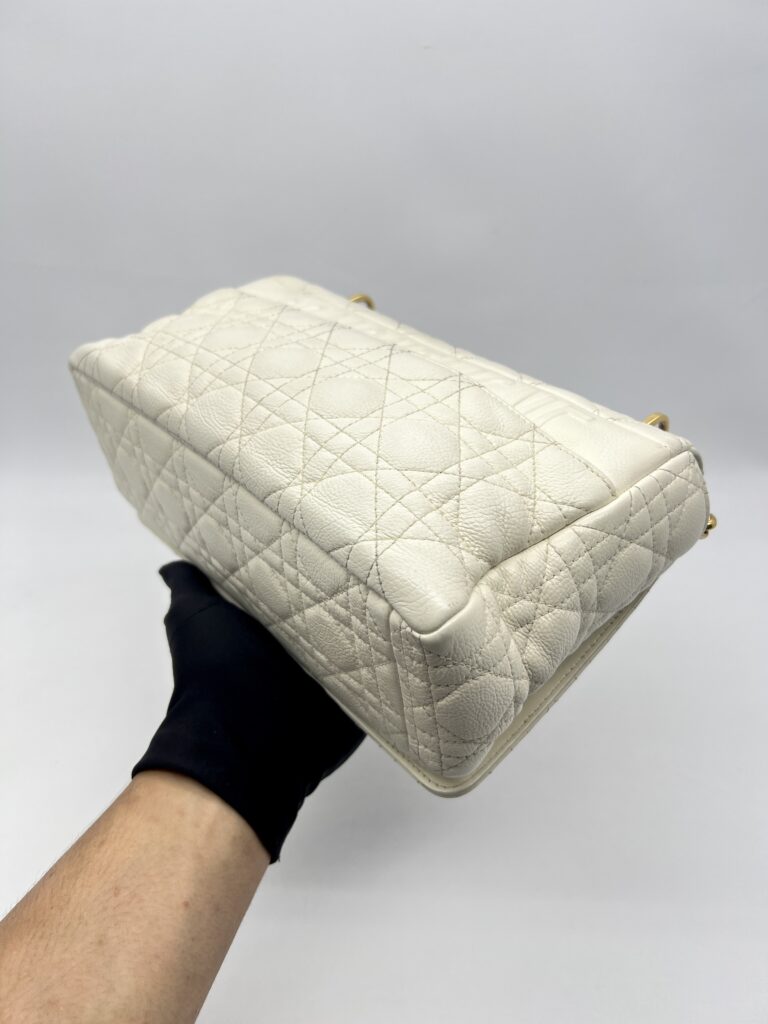 Dior Caro Large White GHW